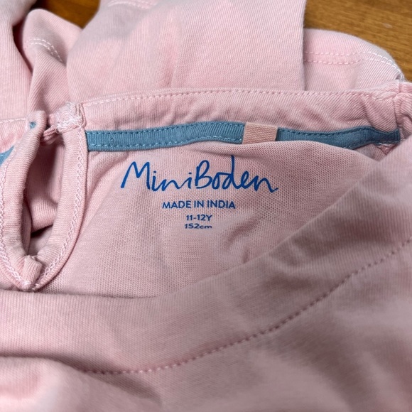 Mini Boden Girls Flutter Jersey Dress Boto Pink Pockets 11-12Y Butterfly - Picture 6 of 8